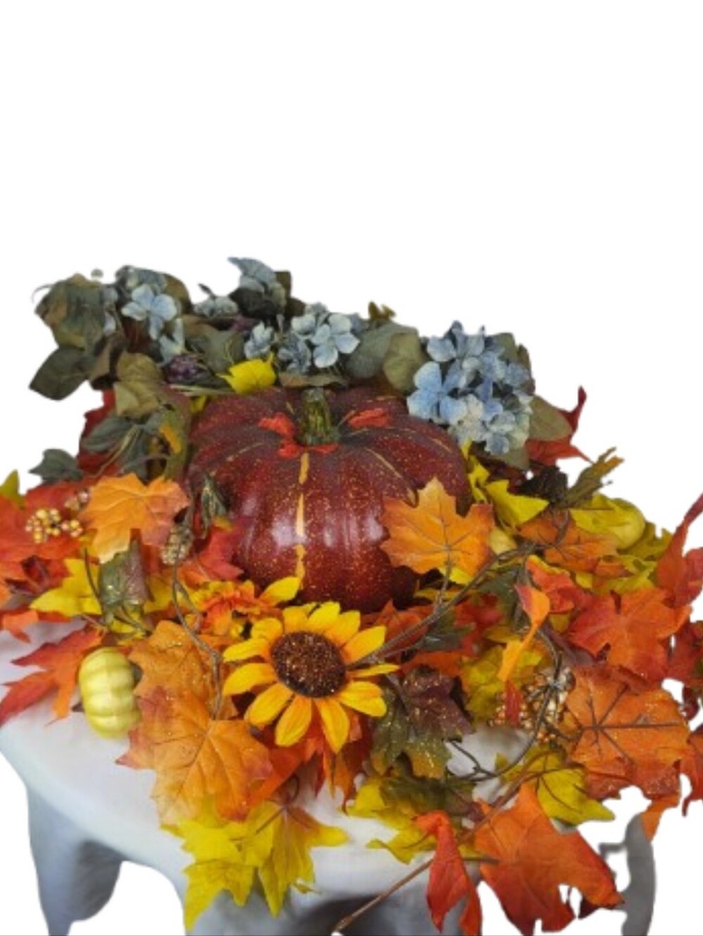 Autumn Harvest Artificial Pumpkin  Sunflower Maple Leaf Garland Decor